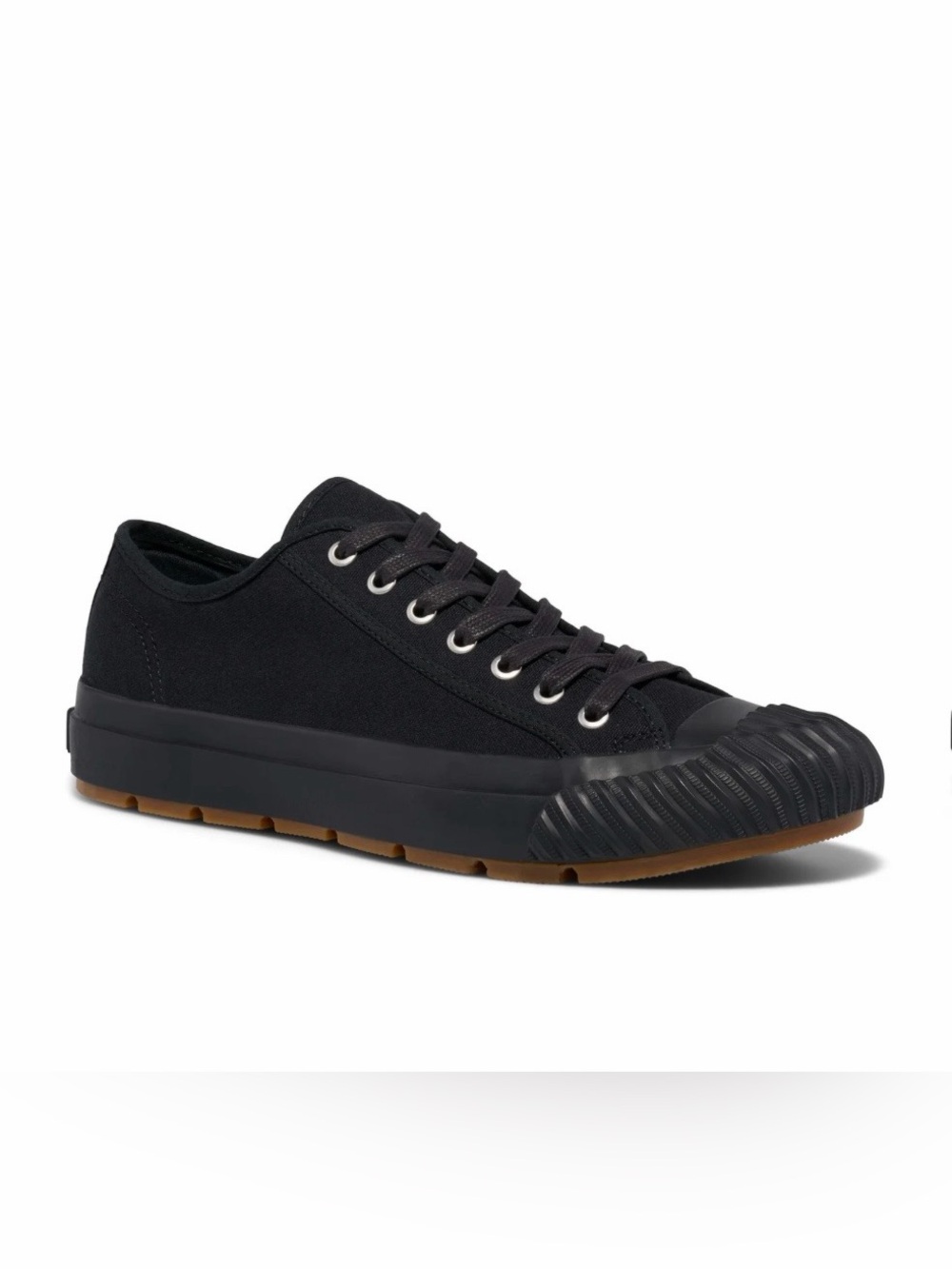 P.F. Flyers Unisex Grounder Low-Top Black Gum Sneaker.  Size 9 W/ 7.5 M